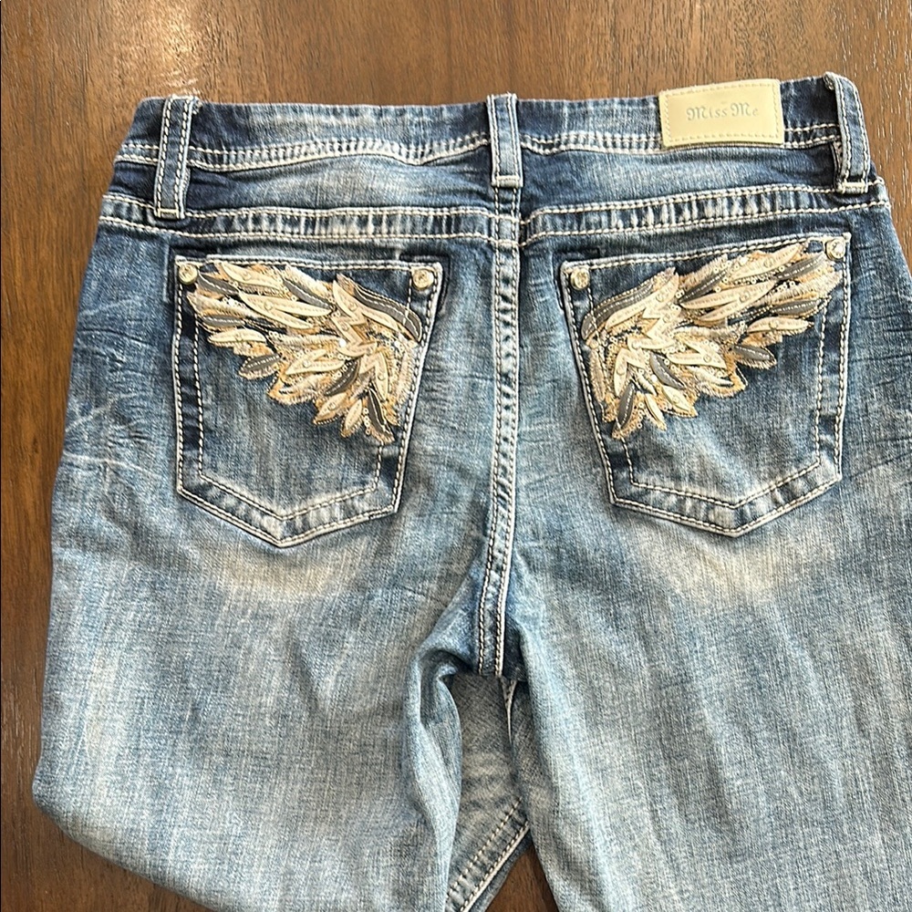 Miss Me Blue Skinny Jeans. Size 33. Perfect condition, like new.